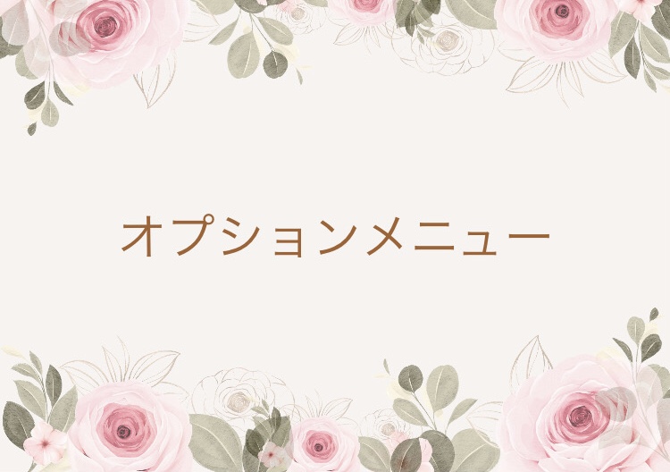 オプションメニューのお知らせ