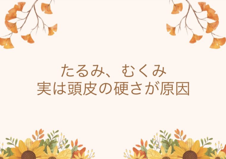 むくみ、たるみは頭皮の硬さが原因！？